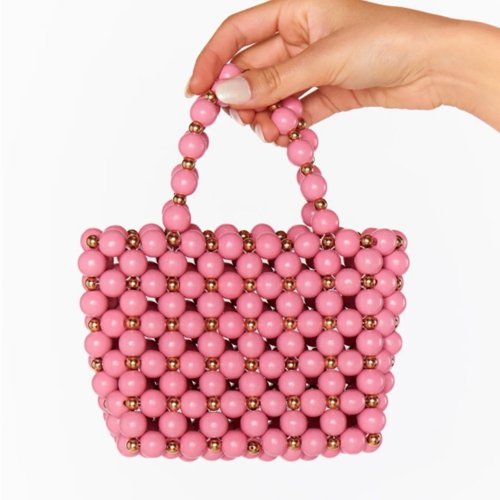 Show Me Your MuMu Pink Mini Beaded Bag